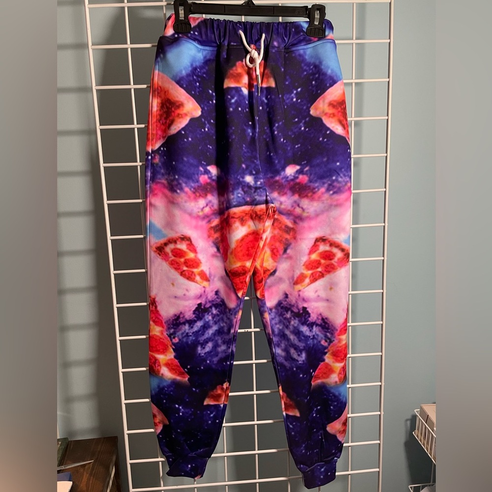 Men’s Graphic Jogging Pants- Pizza Size M